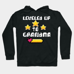 leveled up to grandma / Baby Announcement, grandma To Be, Grandparents to be Hoodie